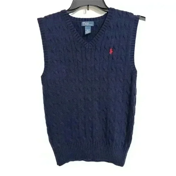 Polo Ralph Lauren Cable Knit Boys' Sweater Vest Size 10-12 - Picture 2 of 6